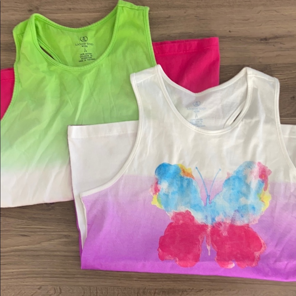 2 for $10 Land’s End Girls Racerback Tanks-NWOT